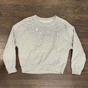GAP Kids Light Gray Sequin Sweatshirt, Size XL 12